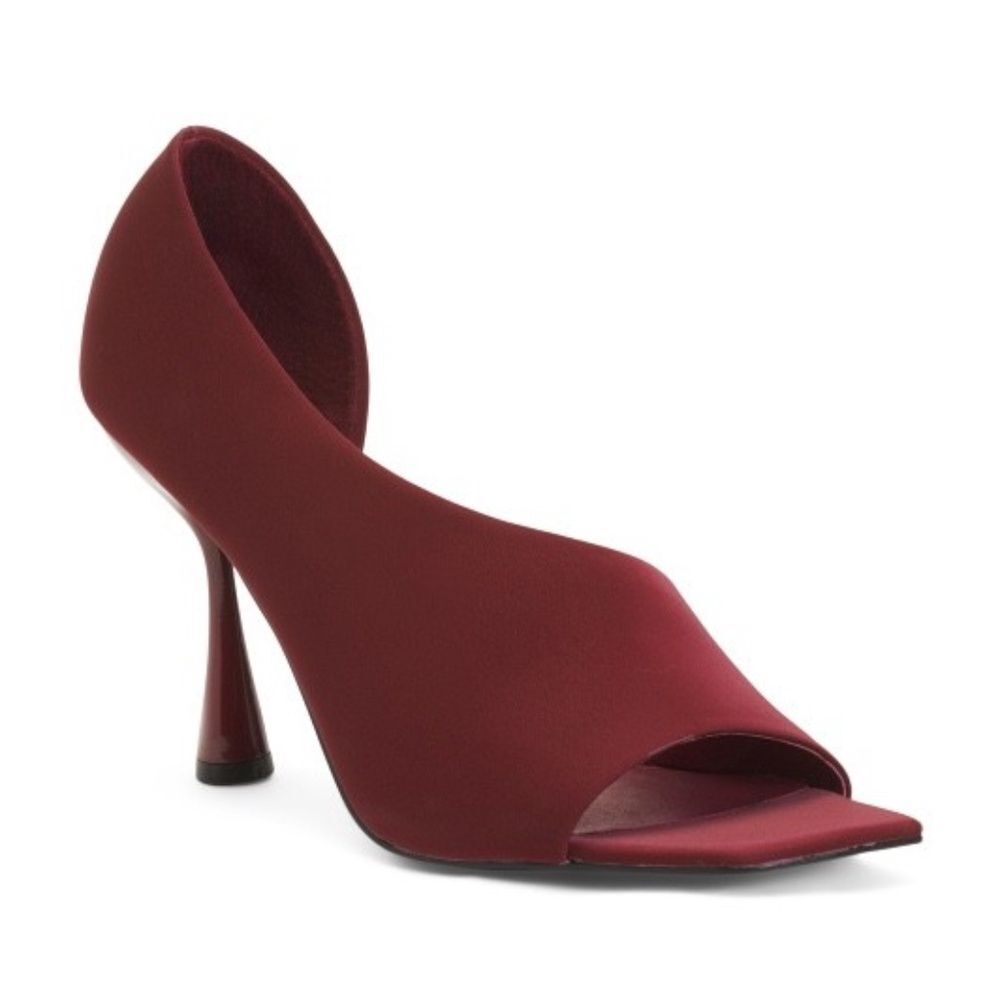 CECELIA NEW YORK Carry Asymmetrical Peep Toe Heels